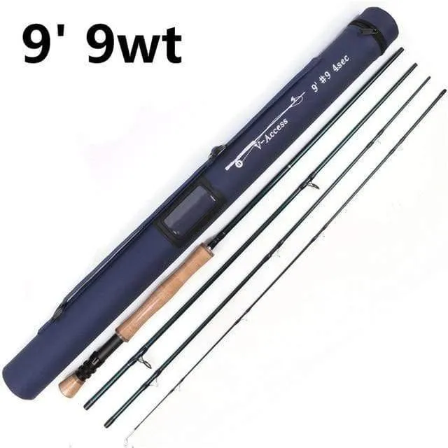 Fliegenrute 3 / 4 / 5 / 6 / 7 / 8 / 10 / 12 WT 8'4 '' / 9 'Carbon Fliegenruten mit Schlauch