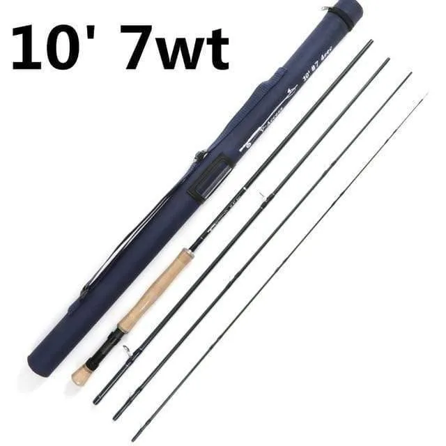 Fliegenrute 3 / 4 / 5 / 6 / 7 / 8 / 10 / 12 WT 8'4 '' / 9 'Carbon Fliegenruten mit Schlauch