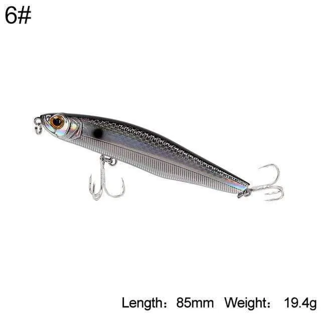Harter Angelköder, sinkender Bleistiftköder, 100 mm, 29.7 g, 85 mm, 19.4 g, Wolfsbarsch, Weitwurfköder, Kunstköder, Modell 5503