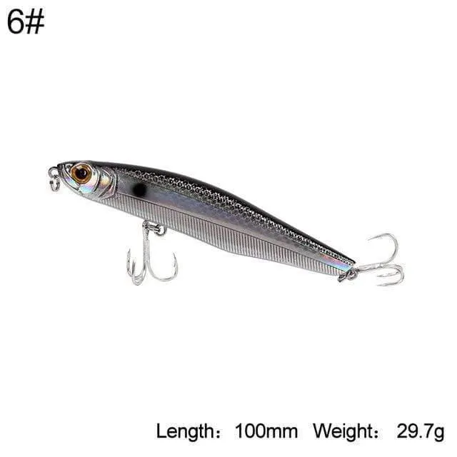Harter Angelköder, sinkender Bleistiftköder, 100 mm, 29.7 g, 85 mm, 19.4 g, Wolfsbarsch, Weitwurfköder, Kunstköder, Modell 5503