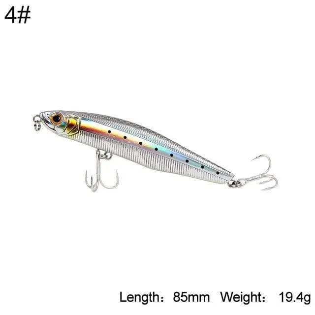 Harter Angelköder, sinkender Bleistiftköder, 100 mm, 29.7 g, 85 mm, 19.4 g, Wolfsbarsch, Weitwurfköder, Kunstköder, Modell 5503