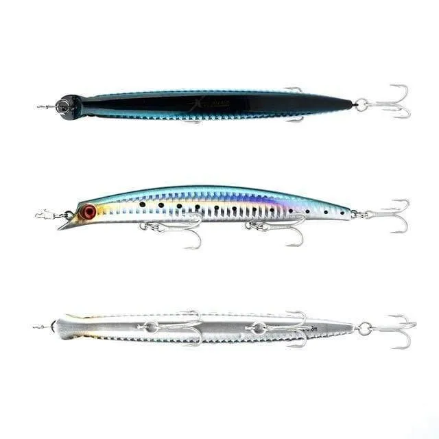 Angelköder, schwimmender Popper, lippenlos, Minnow, Meeresangeln, 3 Größen, Minnow-Köder, harter Köder, starker Haken, Wobbler, Modell 5326