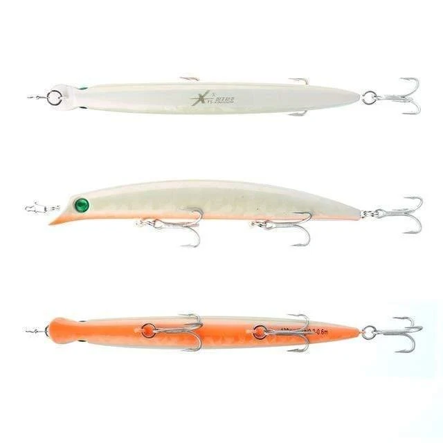 Angelköder, schwimmender Popper, lippenlos, Minnow, Meeresangeln, 3 Größen, Minnow-Köder, harter Köder, starker Haken, Wobbler, Modell 5326