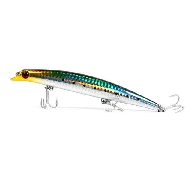Angelköder, schwimmender Popper, lippenlos, Minnow, Meeresangeln, 3 Größen, Minnow-Köder, harter Köder, starker Haken, Wobbler, Modell 5326