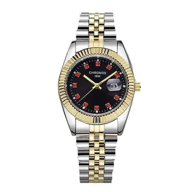 Marke Luxus Herrenuhren Mode lässig Liebhaber Uhr Edelstahl Damen Quarz Armbanduhr