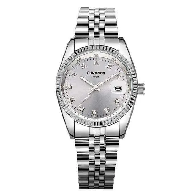 Marke Luxus Herrenuhren Mode lässig Liebhaber Uhr Edelstahl Damen Quarz Armbanduhr
