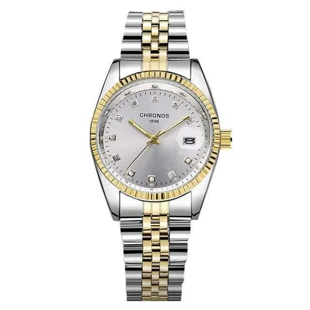 Marke Luxus Herrenuhren Mode lässig Liebhaber Uhr Edelstahl Damen Quarz Armbanduhr