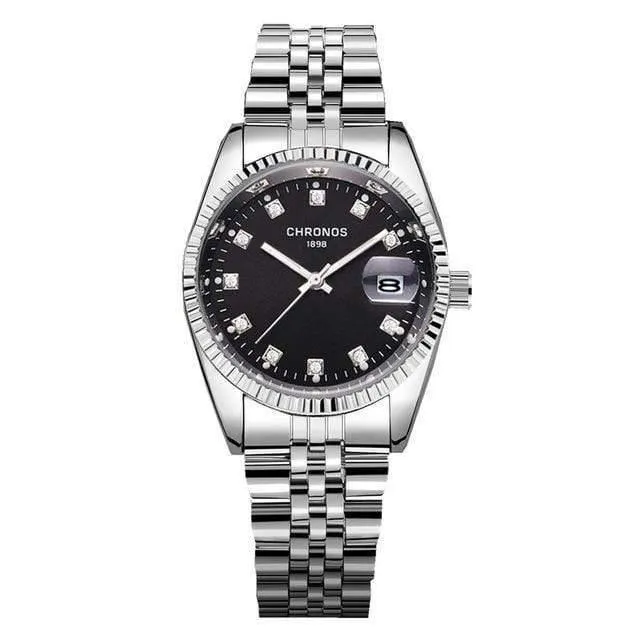 Marke Luxus Herrenuhren Mode lässig Liebhaber Uhr Edelstahl Damen Quarz Armbanduhr