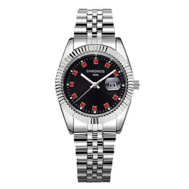 Marke Luxus Herrenuhren Mode lässig Liebhaber Uhr Edelstahl Damen Quarz Armbanduhr