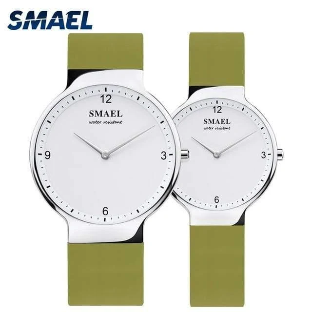 UHREN-Set 1835, einfaches Paar, flexible, wasserdichte Armbanduhren, Liebhaber-Set, Silber, Relógio de Casal, Top-Geschenk