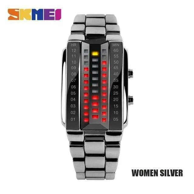 Liebhaber Sport Digitaluhr Mode Paar Uhr Uhren Top-marke Luxus Alloy Strap Mann Frau reloj hombre 1013