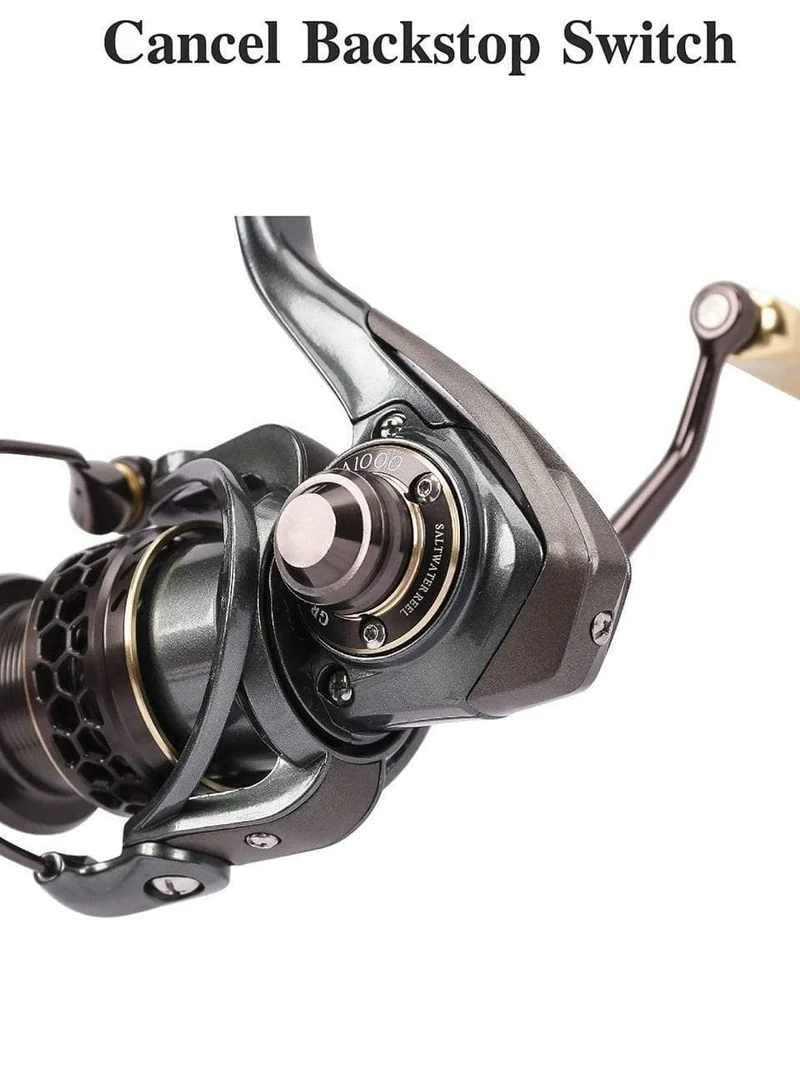 Jaguar 1000 2000 3000 4000 5000 Spinning Angelrolle 9 + 1BB .2:1 4Kg Doppel Metall Spool Köder Rolle Moulinet Peche