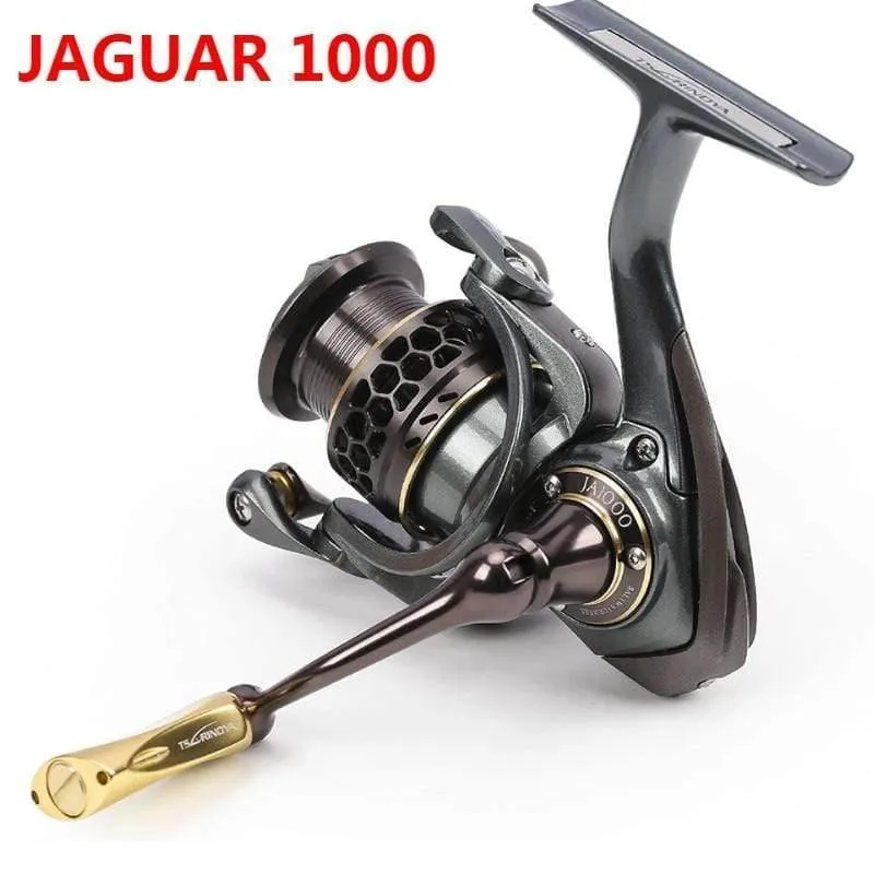 Jaguar 1000 2000 3000 4000 5000 Spinning Angelrolle 9 + 1BB .2:1 4Kg Doppel Metall Spool Köder Rolle Moulinet Peche