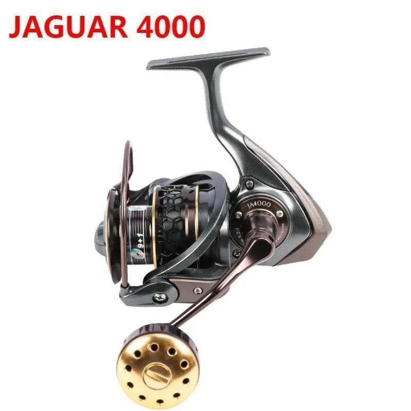 Jaguar 1000 2000 3000 4000 5000 Spinning Angelrolle 9 + 1BB .2:1 4Kg Doppel Metall Spool Köder Rolle Moulinet Peche