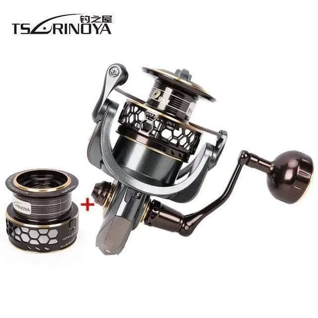 Jaguar 1000 2000 3000 4000 5000 Spinning Angelrolle 9 + 1BB .2:1 4Kg Doppel Metall Spool Köder Rolle Moulinet Peche