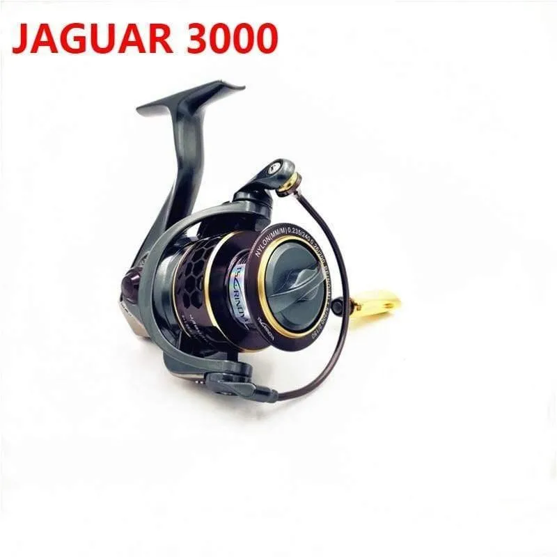 Jaguar 1000 2000 3000 4000 5000 Spinning Angelrolle 9 + 1BB .2:1 4Kg Doppel Metall Spool Köder Rolle Moulinet Peche