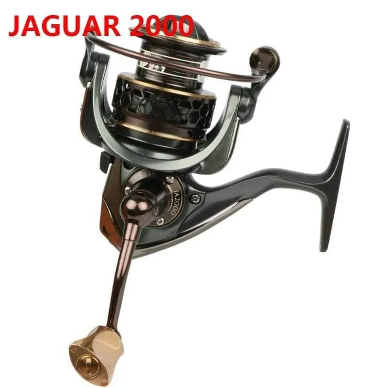 Jaguar 1000 2000 3000 4000 5000 Spinning Angelrolle 9 + 1BB .2:1 4Kg Doppel Metall Spool Köder Rolle Moulinet Peche