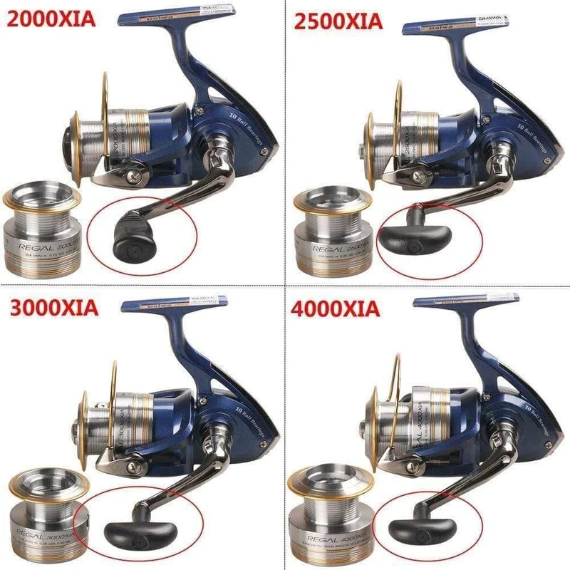 Spinning Angelrolle 2000XIA 2500XIA 3000XIA 4000XIA Größe mit Doppelspule 10BB 5.3: 1 Pesca Moulinet
