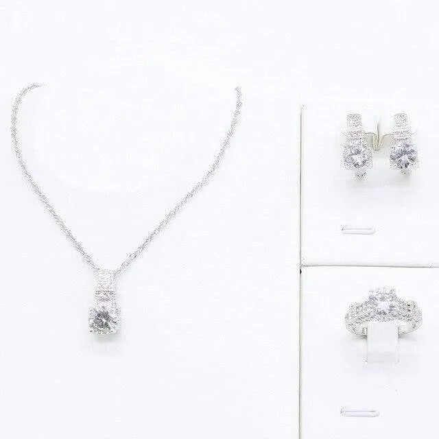 925 Silber Schmucksets für Damen, Armband, Halskette, Anhänger, Ring, Creolen, Geburtstag, Hochzeit, Geschenk