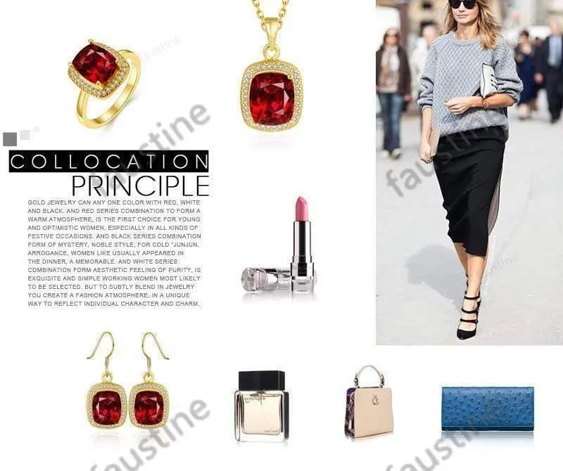 Damen Hochzeit schnelles Verschiffen >> Damen Schmuck Edelstein gelb Halskette Armband Ohrring setzt Silberschmuck