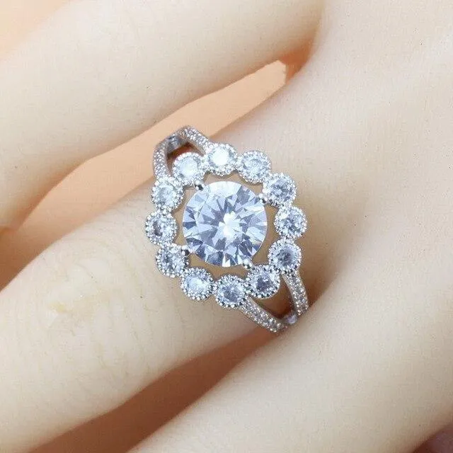 Hochzeit Kostüm 925 Sterling Silber Weiß Zirkon Schmuck Sets Für Frauen Braut Zubehör Juwel