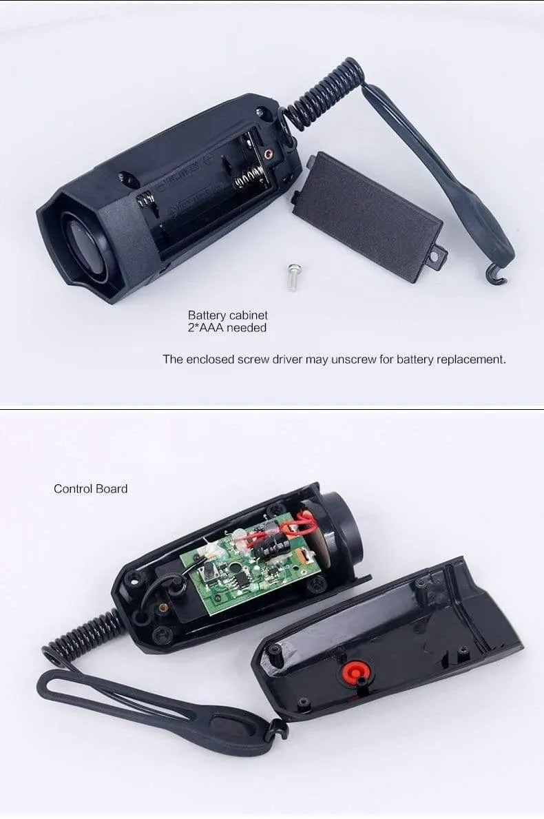 Fahrrad ABS Kunststoff Radfahren Elektronische Hupen Fahrrad Lenker Ring Glocke Hupe Laut Luft Alarm Glocke Ton 120db Fahrrad Hupe Sicher