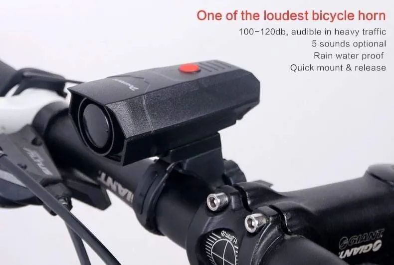 Fahrrad ABS Kunststoff Radfahren Elektronische Hupen Fahrrad Lenker Ring Glocke Hupe Laut Luft Alarm Glocke Ton 120db Fahrrad Hupe Sicher