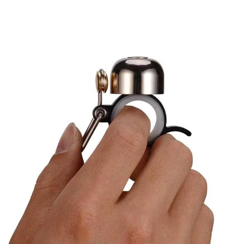 Radfahren Fahrrad Finger Lauf Glocke MTB Fahrrad Dekompression Anti-Stress-Spielzeug Geschenk Haustier Fahrrad Rufen Glocke Aluminium & Kupfer