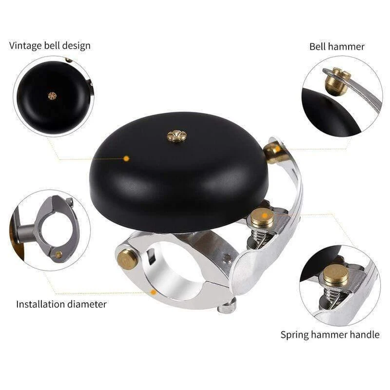 Vintage Mini Fahrradklingel Ultraleicht Kupfer Sicherheitston Radfahren Glocke Lenker Horn Aluminiumlegierung MTB Fahrradklingeln