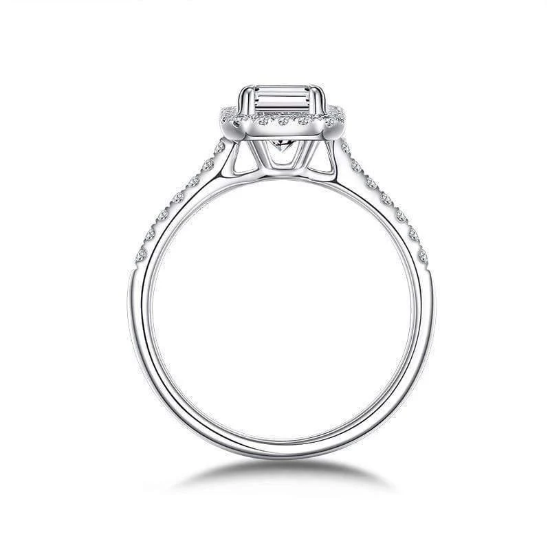 925 Sterling Silber erstellt Moissanite Diamanten Crystal Edelstein Engagement Eheringe Schmuck Großhandel