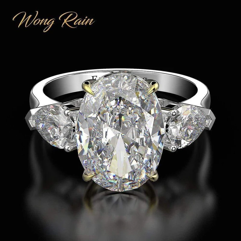 925 Sterling Silber erstellt Moissanite Edelstein Hochzeit Engagement Diamanten Ring Fine Jewelry Großhandel