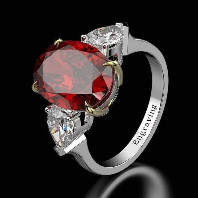 925 Sterling Silber erstellt Moissanite Edelstein Hochzeit Engagement Diamanten Ring Fine Jewelry Großhandel