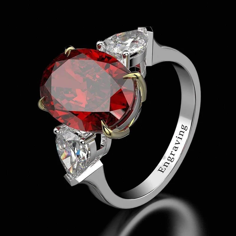 925 Sterling Silber erstellt Moissanite Edelstein Hochzeit Engagement Diamanten Ring Fine Jewelry Großhandel