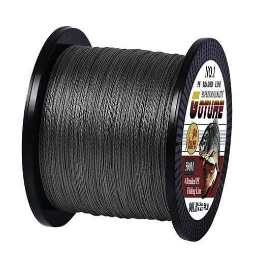 Geflochtene Angelschnur Multifilament 500M 4 Strands Cord Karpfen Angelschnur für Süß- und Salzwasser 8-80 LB
