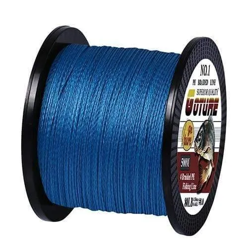 Geflochtene Angelschnur Multifilament 500M 4 Strands Cord Karpfen Angelschnur für Süß- und Salzwasser 8-80 LB