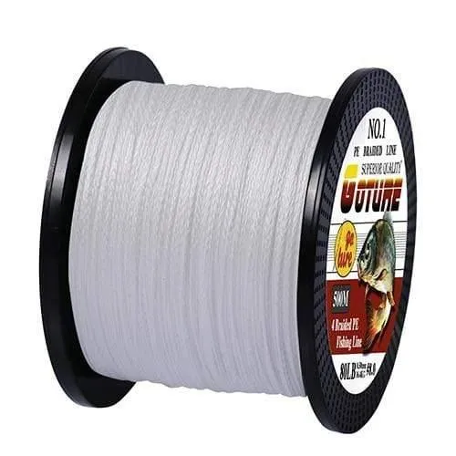 Geflochtene Angelschnur Multifilament 500M 4 Strands Cord Karpfen Angelschnur für Süß- und Salzwasser 8-80 LB