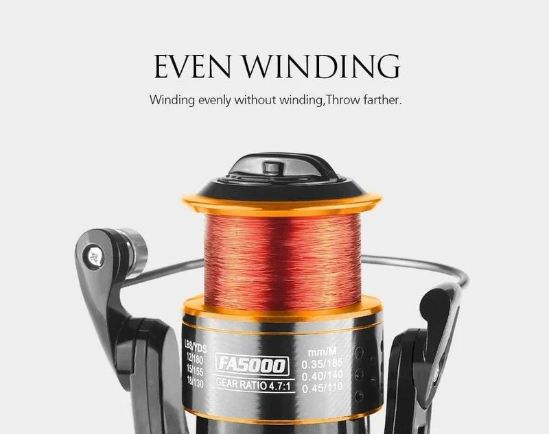 Spinning angeln reel 13BB Keine lücke FA3000 4000 6000 Alle metall rad 8KG Pike Orange schwarz Spinning reel High Speed ​​rad karpfen