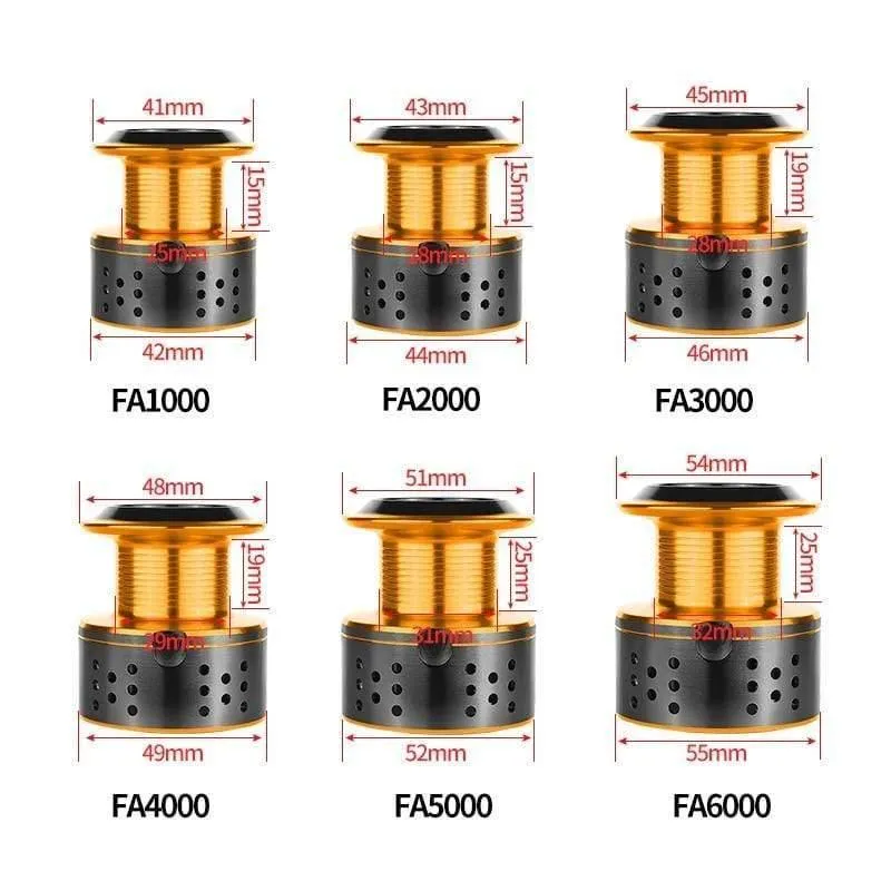 Spinning angeln reel 13BB Keine lücke FA3000 4000 6000 Alle metall rad 8KG Pike Orange schwarz Spinning reel High Speed ​​rad karpfen