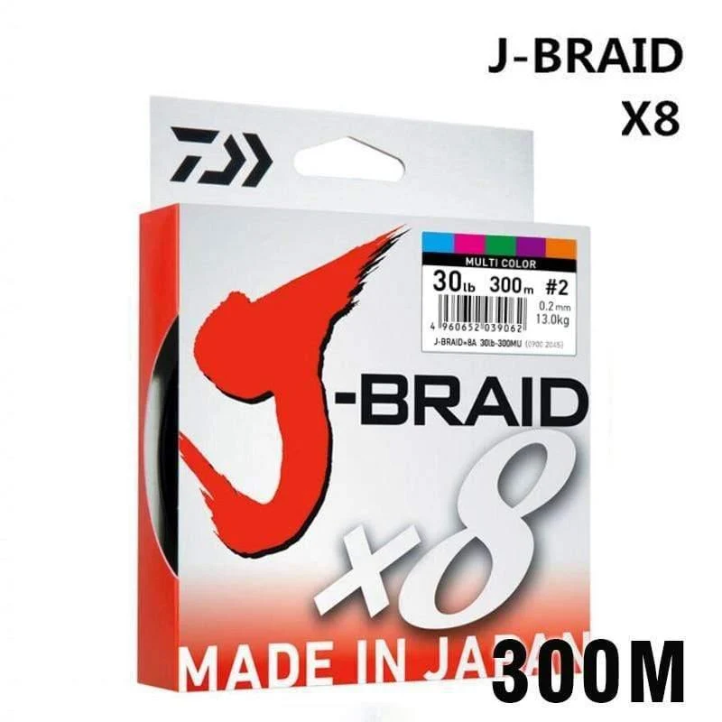 8 geflochtene Angelschnur – Länge: 300 m, Durchmesser: 330 mm – 0.2 mm, Größe: 0.42 – 30 lb, japanische PE-Geflechtschnur, J-Braid-Schnur.