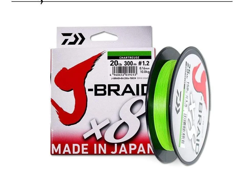 8 geflochtene Angelschnur – Länge: 300 m, Durchmesser: 330 mm – 0.2 mm, Größe: 0.42 – 30 lb, japanische PE-Geflechtschnur, J-Braid-Schnur.