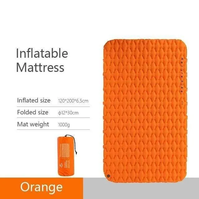 Leichte feuchtigkeitsbeständige Luftmatratze Nylon TPU Isomatte Aufblasbare Isomatte Isomatte Für 2Person NH19Z055-P