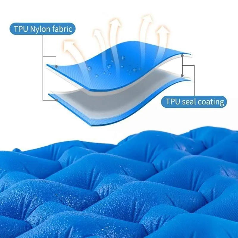 Leichte feuchtigkeitsbeständige Luftmatratze Nylon TPU Isomatte Aufblasbare Isomatte Isomatte Für 2Person NH19Z055-P