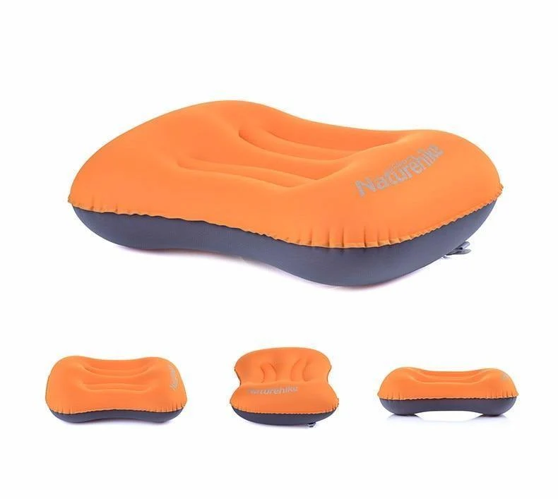 Aufblasbares Outdoor-Campingkissen, ultraleichtes Reisekissen mit Tasche, tragbares Inflationskissen