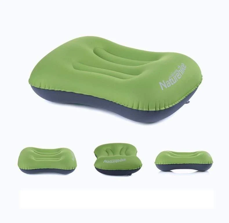 Aufblasbares Outdoor-Campingkissen, ultraleichtes Reisekissen mit Tasche, tragbares Inflationskissen