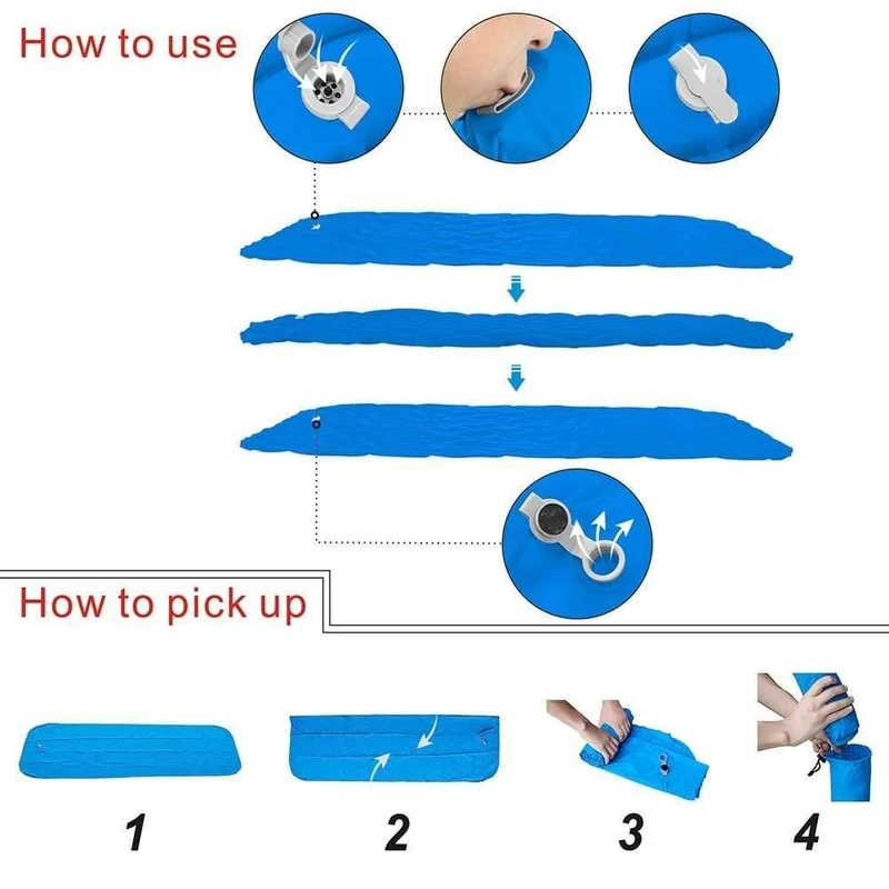 Aufblasbare Isomatte Isomatte mit Kissen Luftmatratze Kissen Schlafsack Luft Sofas aufblasbares Sofa