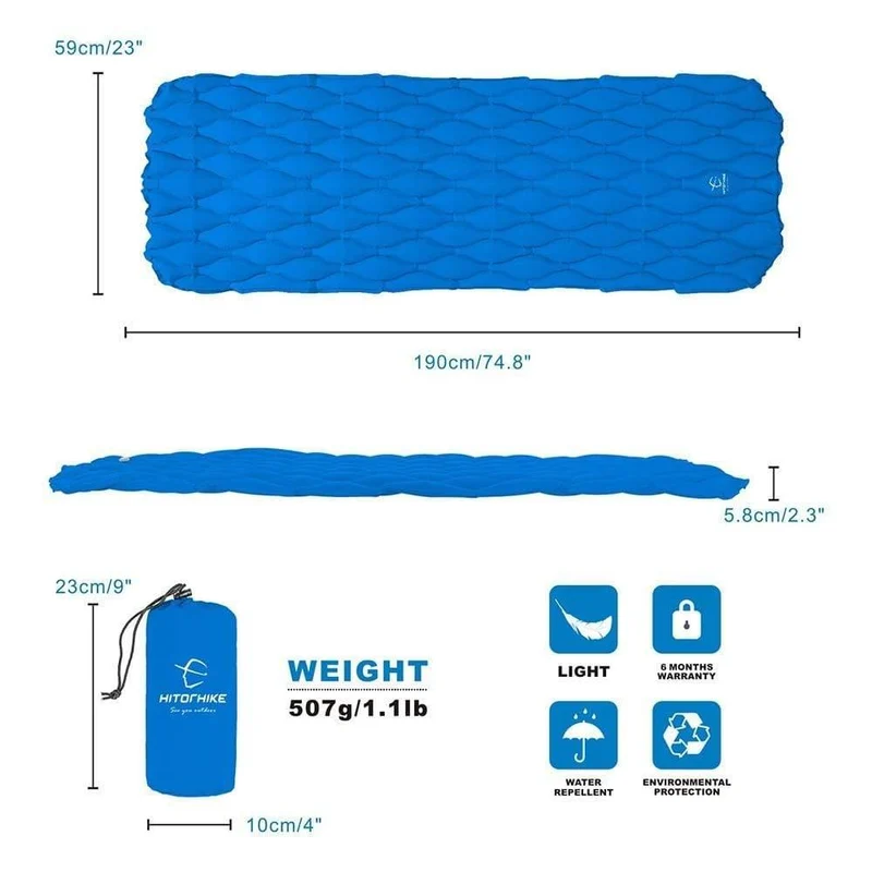 Aufblasbare Isomatte Isomatte mit Kissen Luftmatratze Kissen Schlafsack Luft Sofas aufblasbares Sofa
