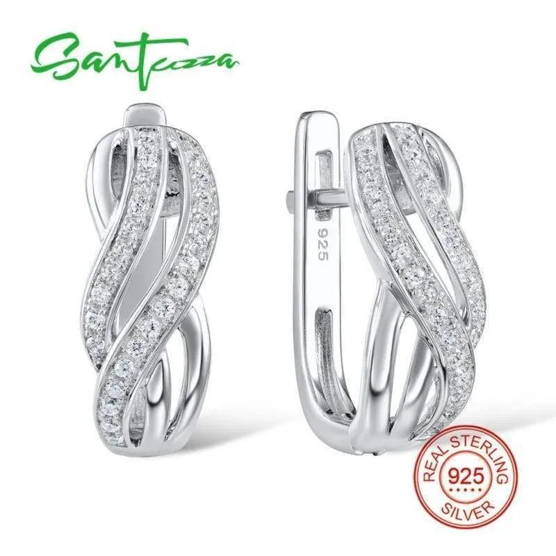 925 Sterling Silber Ohrringe Für Frauen XNUMX Neue Mode Schmuck Geschenk