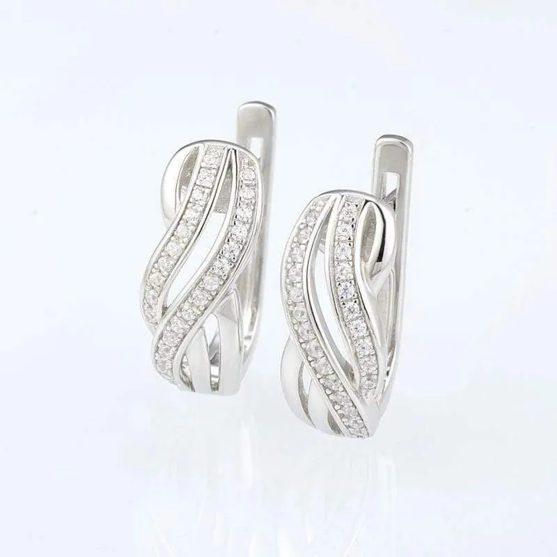 925 Sterling Silber Ohrringe Für Frauen XNUMX Neue Mode Schmuck Geschenk