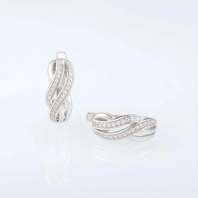 925 Sterling Silber Ohrringe Für Frauen XNUMX Neue Mode Schmuck Geschenk