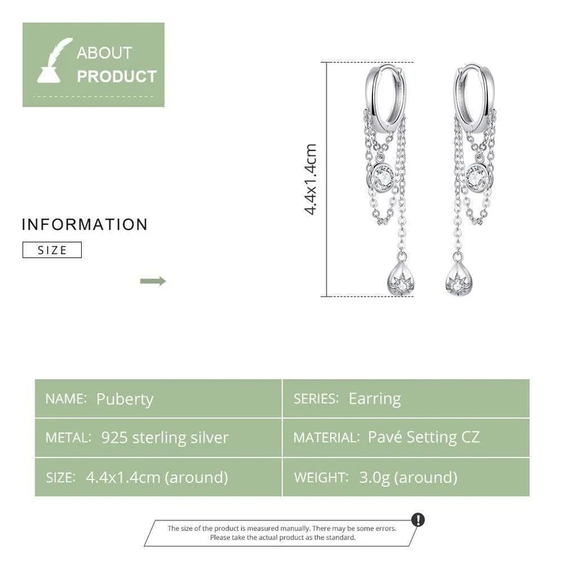 925 Sterling Silber Geometrische Übertreibung Ohrstecker für Frauen Kubikzircon Sterling Silber Schmuck ECE638